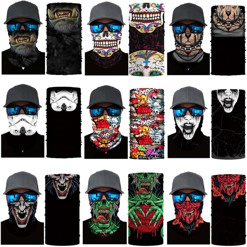 SIDAZON Neck Gaiter Mask,UV Protection Bandana Gator Face Cover Covering Mask,Tube Scarf,Neck Warmer Balaclava,Headband - Image 2